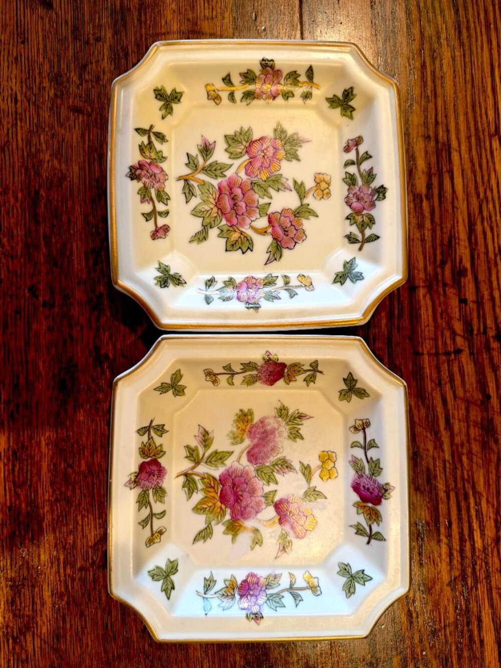 2 Vintage Andrea by Sadek porcelain plates